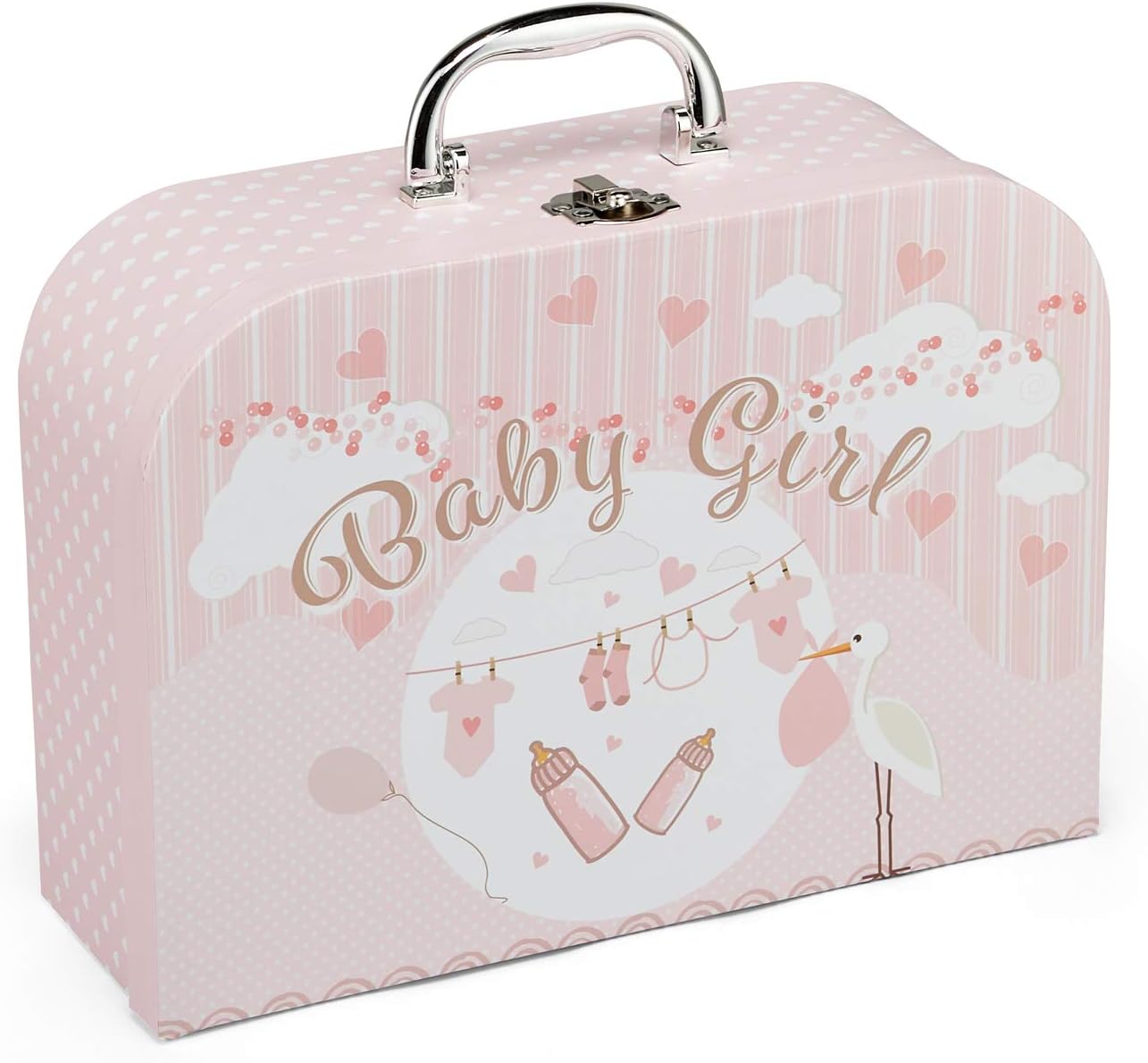 Baby Box Shop - Baby Girl Hamper, Newborn Girl Gift Set, Baby Shower Keepsake Box with Plush Teddy Bear, Clothing & Accessories - Image 3
