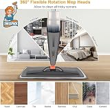 SwissPack NEW Spray Mop with 4 Microfiber Cloths 600ml Refillable Bottle Grey view 8