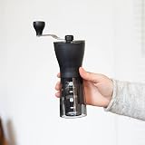 Hario Transparent Black Mini Mill Plus Hand Coffee Grinder Ceramic Burrs 24g view 4