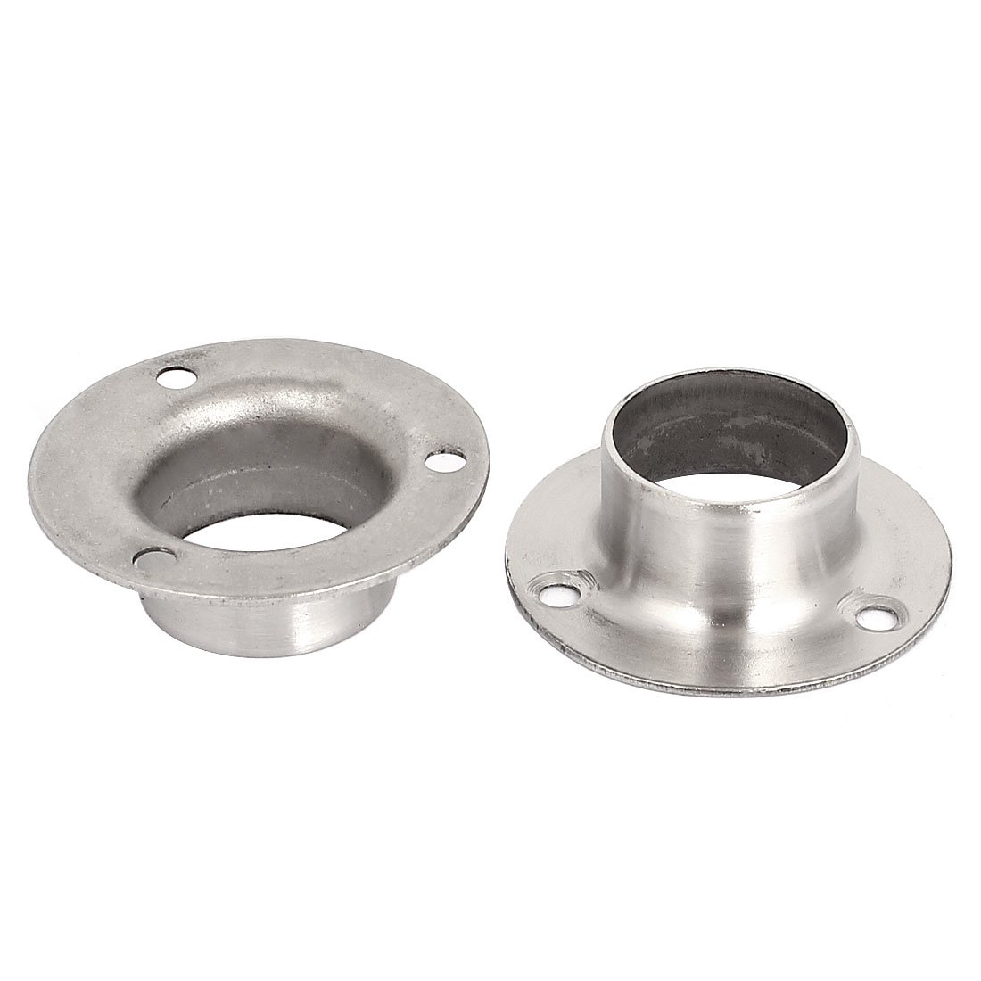 sourcing map 2pcs Wardrobe Hanging Rail Rod End Support Bracket for 25mm Dia Tube