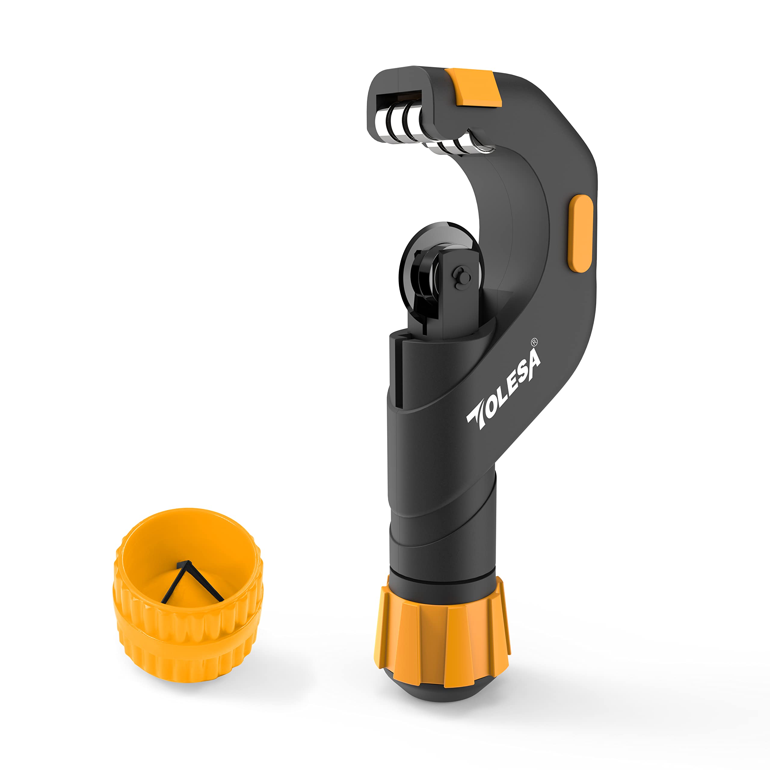 TOLESA Pipe Cutter 5-50mm, Heavy Duty Copper Tube Cutter with Deburring Tool Inner-Outer Reamer Conduit Cutter Plumbing Tools for Cutting Copper Brass Aluminum Thin Stainless Steel Pipe