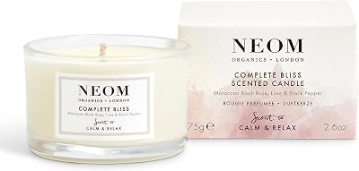 Neom Complete Bliss Travel Candle Blush Rose Lime Black Pepper 75g