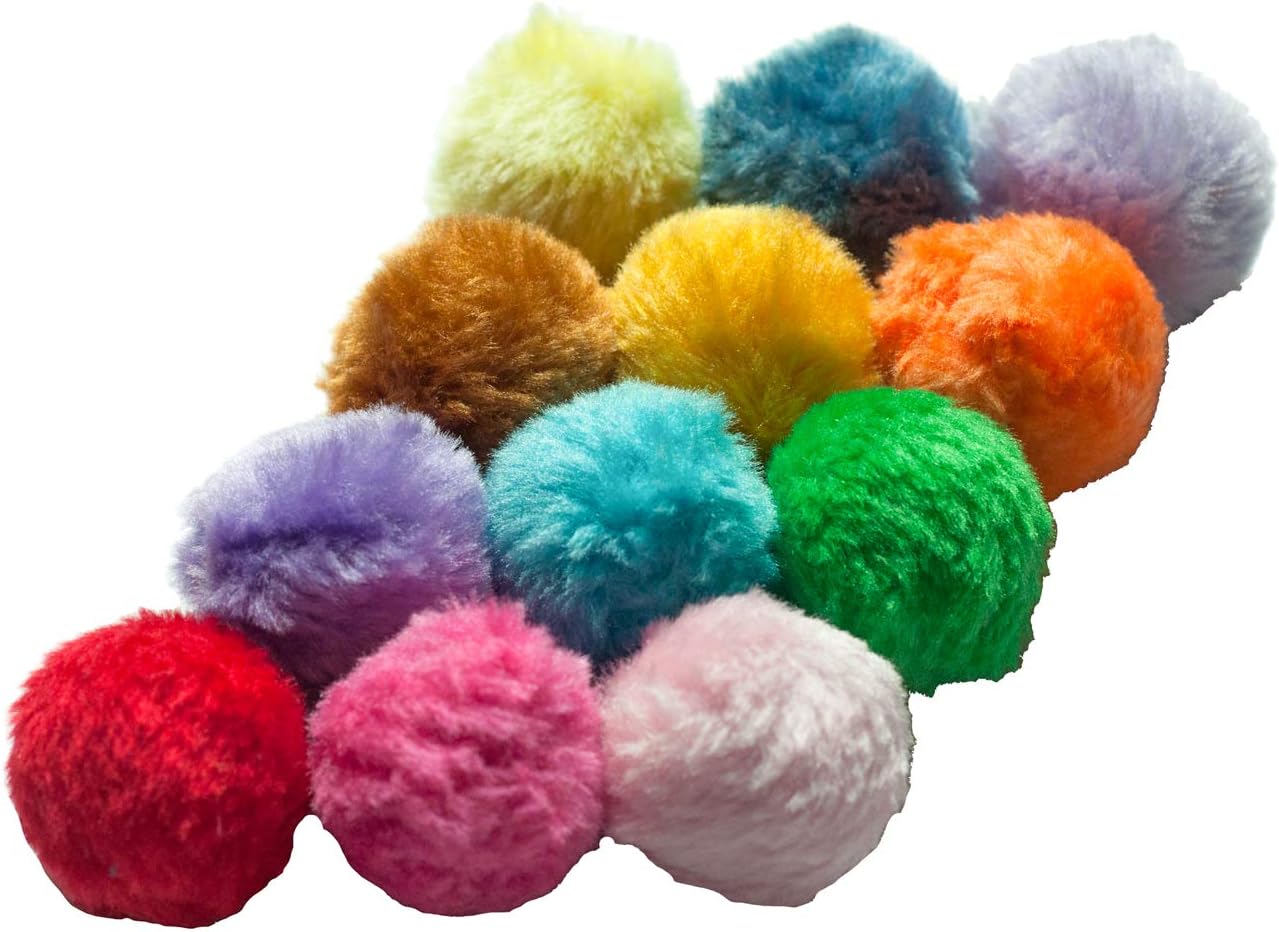Fashion's Talk Cat Toys Furry Rattle Ball for Kitty 6 Pack : Pet Supplies