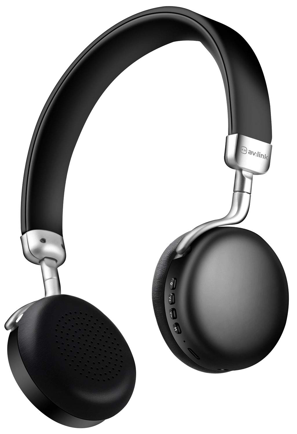AV:Link | Neo Metallic Bluetooth Headphones| Black