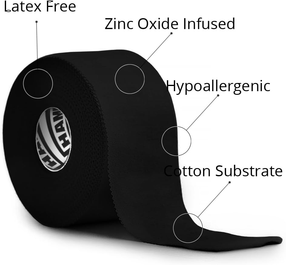 (3 Pack) Black Athletic Tape - 45ft Per Roll - No Sticky Residue & Easy to Tear - for Sports Athletes & Crossfit Trainers as First Aid Injury Wrap: Fingers Ankles Wrist - 1.5 Inch x 15 Yards per Roll: Health & Personal Care