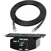 Bass Knob for Amp, 6-Pin Remote Subwoofer Volume Control with 13ft Cable. | Universal bass control knob with copper core wire for convenient remote adjustment, compatible with most car amplifiers.