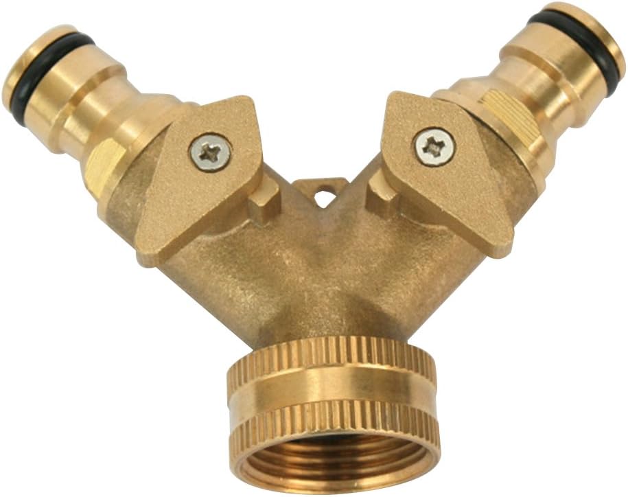 Wasserschlauch Y-Splitter 3/4 Zoll - Messing Schlauchverbinder Für Garten
