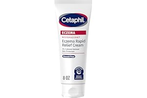 CETAPHIL ECZEMA RESTORADERM FLARE-UP RELIEF CREAM, For Eczema Prone Skin, 8 oz, Barrier Repair, 48 Hour Hydration, 2% Skin Protectant Colloidal Oatmeal, Steroid Free