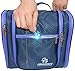 Hanging Toiletry Bag Extra Large Capacity | Premium Travel Organizer Bags For Men And Women | Durable Waterproof Nylon Bathroom, Shower, Makeup Bag For Toiletries, Cosmetics, Brushes (Dark Blue)