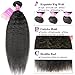 Brazilian Kinky Straight Bundles With Closure 100% Virgin Yaki Human Hair Bundles With Closure Free Part Yaki Straight Hair Bundles With Closure (10 10 10 10 with 8)