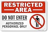 SmartSign 12 x 18 inch “Restricted Area - Do Not