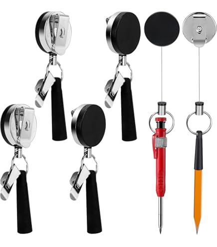 XILAOTOU 8-Pack Retractable Pencil Holders - Silicone Pen Grips For Woodworking & Crafts - View #8