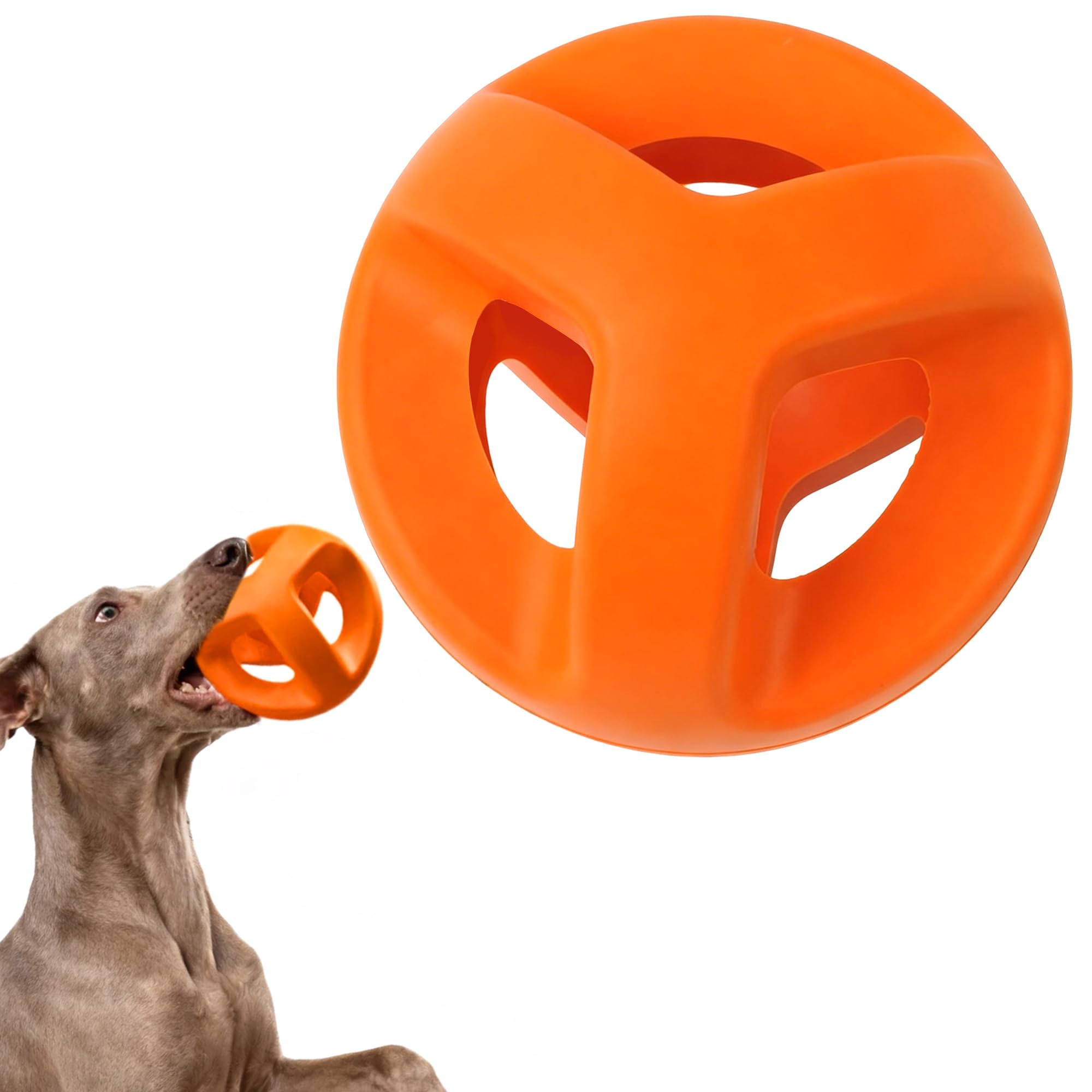 Photo 1 of Fida Natural Rubber Dog Balls for Aggressive Chewers, Durable Dog Chew Toys for Large Dogs, Interactive Fetch & Tug of War Toys for Medium Large Breed Non-Toxic Dish Washable,4.5 * 4.5"