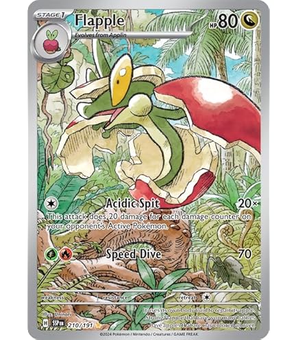 Amazon.com: Pokemon – Applin 185/167 – Twilight Masquerade – Illustration  Rare – Full Art – Alternate : Toys & Games