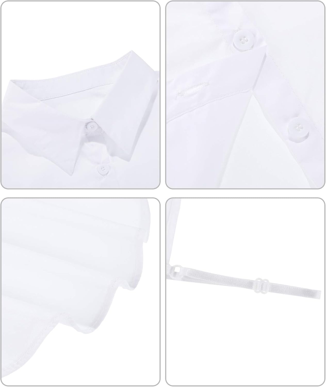 EBOOT Fake Collar Detachable Dickey Collar Blouse Half Shirts False Collar for Girls and Women at  Women’s Clothing store