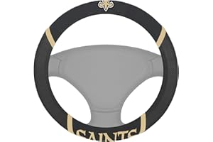 FanMats 15036: New Orleans Saints Embroidered Steering Wheel Cover