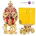 Unique, Decorative Red Faberge Egg: Extra Large 6.6 inches, Hand Painted Jewelry Box for the Ultimate Home Décor, Comes with Gift Faberge Carriage, Store Your Rings, Earrings and Jewelry in Style