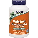 NOW Calcium Carbonate Powder, 12-Ounces