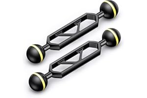 Sea frogs 2PCS Double Ball Arm 5.0" Essential Underwater Photography Gear Lighting System Aluminum Alloy Diving Equipment Accessory Lightweight Arms AM-16