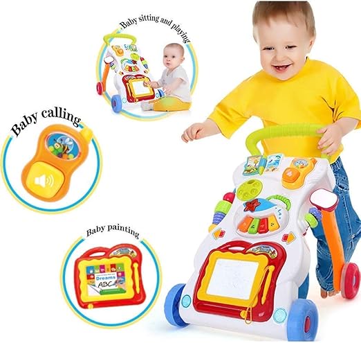Allenshop Multi-Activity Musical Toy Piano Cum Walker for Babies with Lights, Shapes sorter Toys for 1 Year Old Boys Girls Babies, Birthday Gifts for 1 Year Old Kids