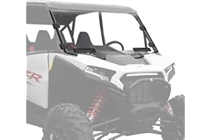 MoGerTor Full Front Windshield for 2025 Polaris RZR XP 1000 Accessories, Clear Hard Coated Polycarbonate Vented Windscreen for Polaris RZR XP 1000 / XP 4 1000 2024, Protects Against Debris and Rocks