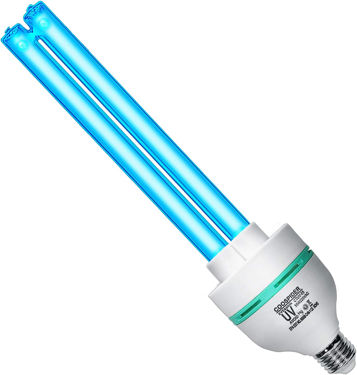 UVC Germicidal Bulb 55W E27 Screw Socket UV Light Bulb 220V (UVC Ozone Free Replace Bulb)