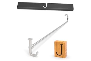 PKPKAUT 1 1/4" Steak Branding Irons Personalized for Steak, Buns, Wood & Leather | Personalized Stainless Steel BBQ Brander | Branding Stick with Gift Box | 12" Hand-Forged Handle (Alphabet J)