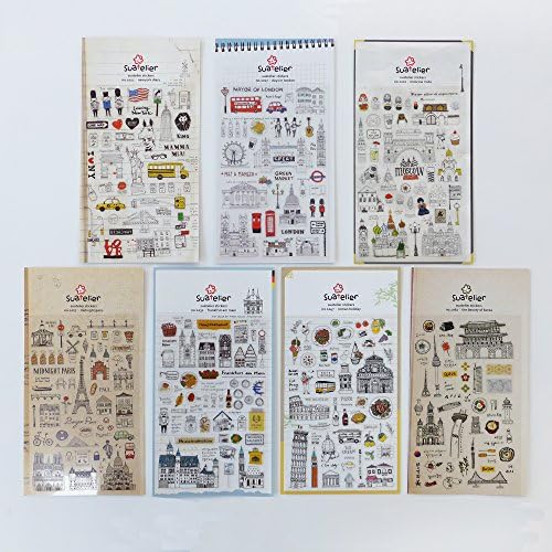 SUATELIER Lovely Diary Sticker 7 sheets in one Set