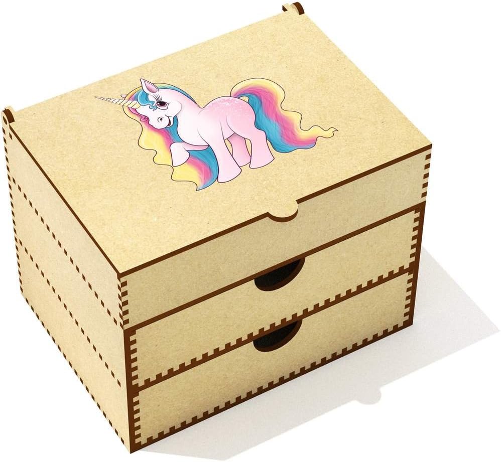 Azeeda 'Rainbow Unicorn' Vanity Case / Makeup Box (VC00015142)