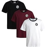 Fila Boys Athletic Shirts - 3 Pack Active Performance Cotton Blend Crewneck Short Sleeve Graphic Tees for Boys
