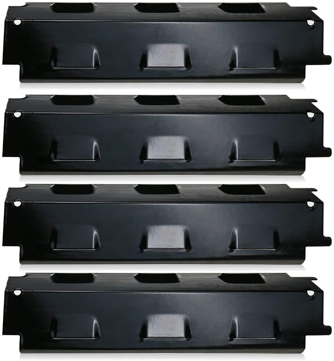 Denmay 37CM Heat Plate Heat Shield for Charbroil, Master Forge, Uniflame 750, Blooma, Porcelain Steel Burner Cover Flame Tamer Heat Tent for Kenmore,Thermos,Tenneker tg4, 4 Pack