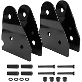 Radius Arm Drop Brackets Kit for Ford F-250 F-350 Super Duty 2005-2016 | with 2-4" Lift 4WD, Suspension drop Kits, Black CNC Alloy Steel