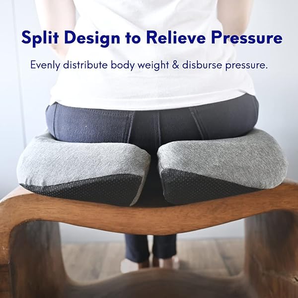 CUSHION LAB PATENTED PRESSURE RELIEF SEAT CUSHION FOR LONG SITTING HOURS ON OFFICE & HOME CHAIR – EXTRA-DENSE MEMORY FOAM FOR SOFT SUPPORT. CAR PAD FOR HIP, TAILBONE, COCCYX, SCIATICA – BLACK