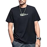 ZVX Men's Print T Shirts Soft Comfortable Classic Top Black 3X-Large