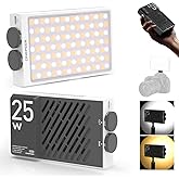 ZHIYUN CINEPEER CM25 25W LED Video Light, Pocket-Sized Mini Portable Gifts for Photographyers Light on Camera, Dimmable 2700K-6200K•CRI≥96•TLCI≥97,Built-in 2 * 2000mAh Rechargeable Batteries