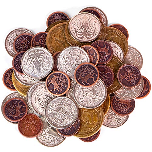 100 Metal Gold DND Coins With Leather Bag - Fantasy RPG Game Tokens