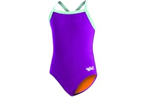 Dolfin Uglies Girls' One Piece Swimsuit - Athletic Practice Suit with Criss-Cross Straps