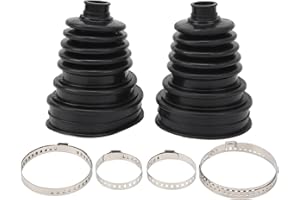 Universal Silicone Tool CV Joint Boot Kit, 2pcs Drive Shaft Silicone Constant Velocity Dust Cover with 4 Clamps CV Boot Repla