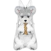 Chongker Dog Shaped Backpack, Handmade Realistic Stuffed Animals Backpack, Cute Dog Plush Bag
