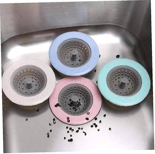 Onsinic 1pc Pink Silicone Kitchen Sink Drain Plugs Strainers Sewer