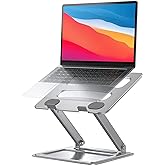 LORYERGO Adjustable Laptop Stand, Portable Riser for 17.3inch Laptops, Adjustment for Desk, Holds Up to 17.6lbs Notebook - Sl