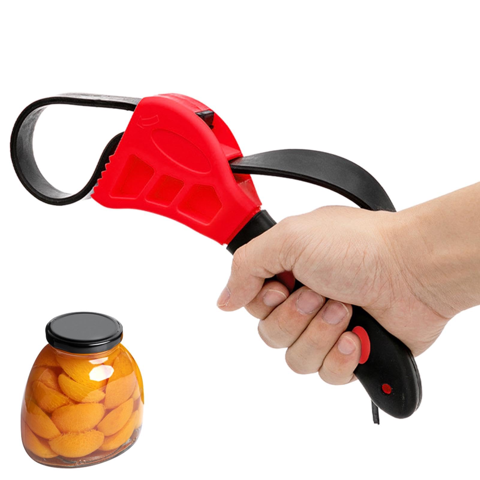 Jar Opener, Adjustable Belt Wrench Can Opener Jar