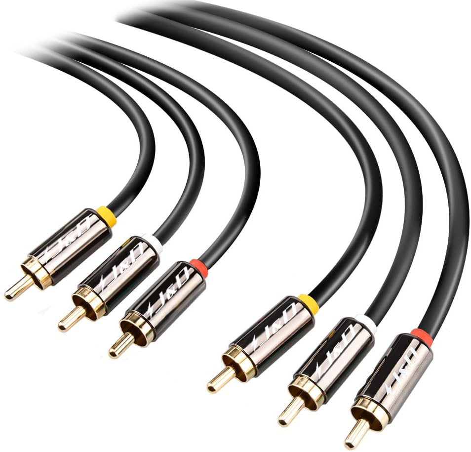 J&D 3RCA to 3RCA Cable, RCA Cable GoldPlated 3 RCA Amazon.co.uk Electronics