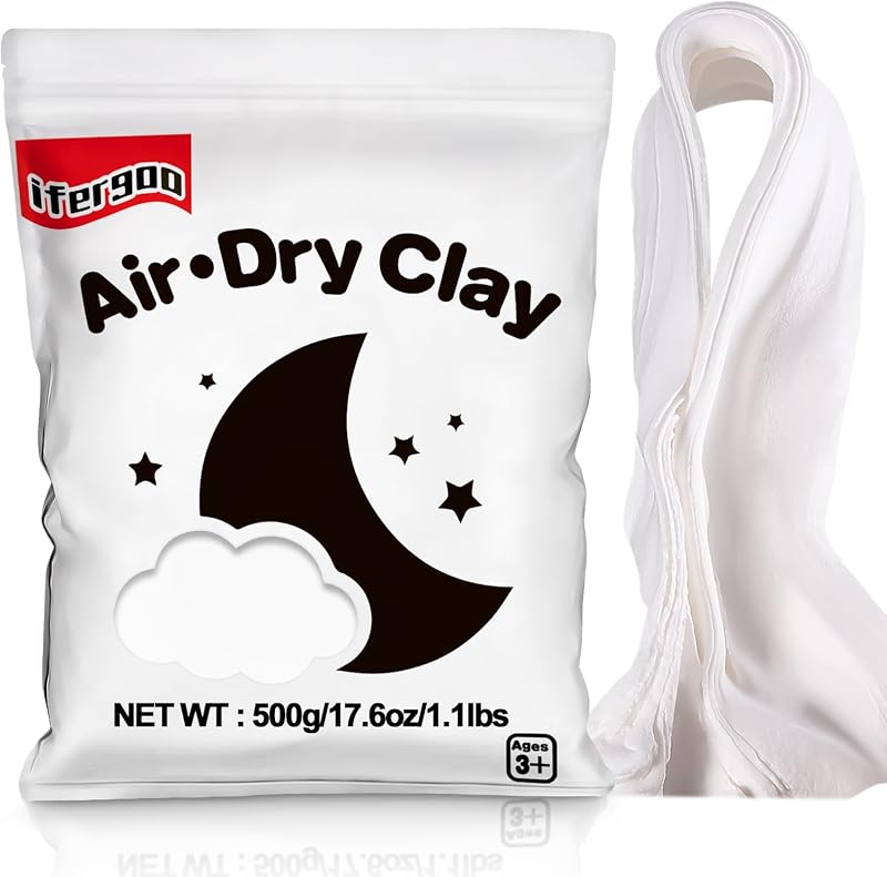iFergoo Air Dry Clay Ultra Light Modeling White 500 g 1.1 lb