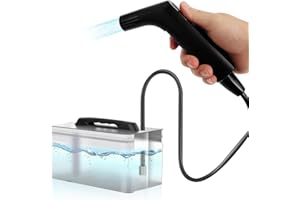 Portable Electric Bidet Sprayer for Travel, Camping, Condo Renters - Black/White Soft Pressure Dual Speed Options - Perfect f