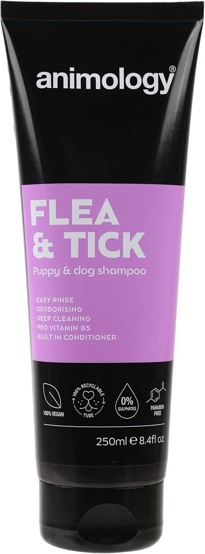 Animology Flea & Tick Dog Shampoo 250ml with Neem & Tea Tree Oil