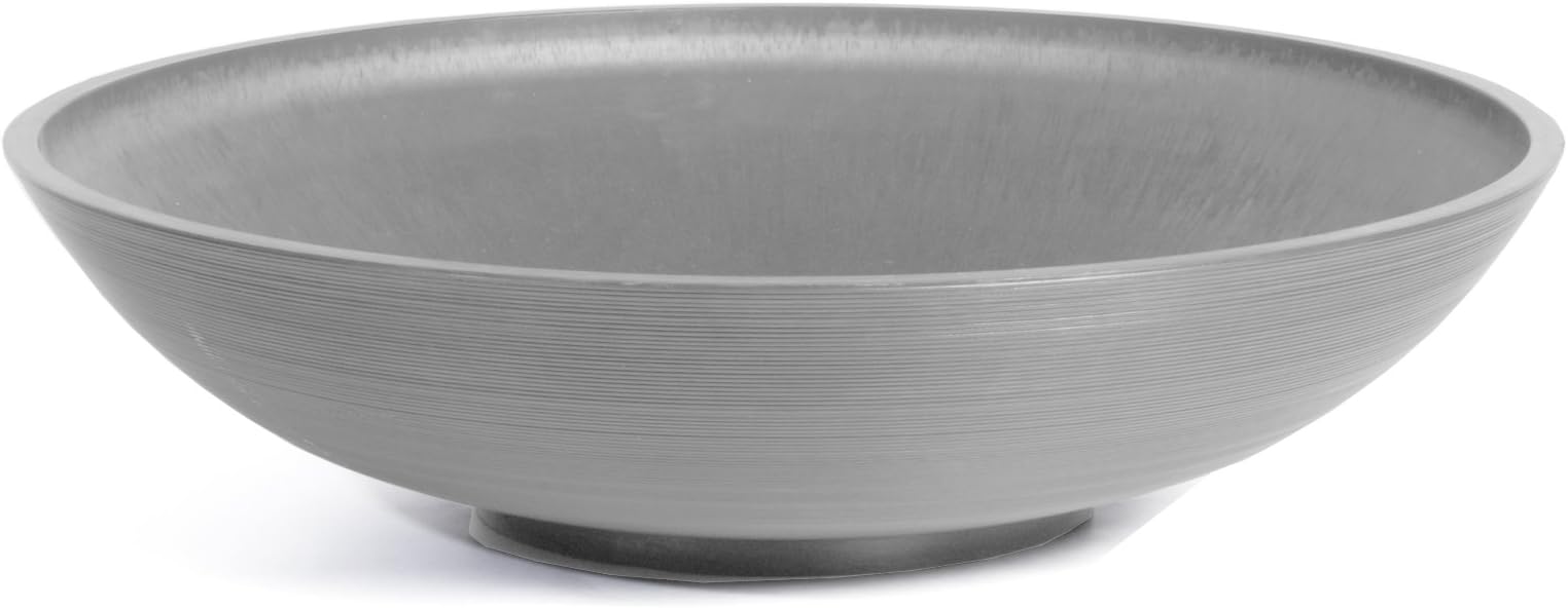 Veradek Lane Round Bowl Planter, 8-Inch Height by 32-Inch Diameter, Charcoal (LBV32C)