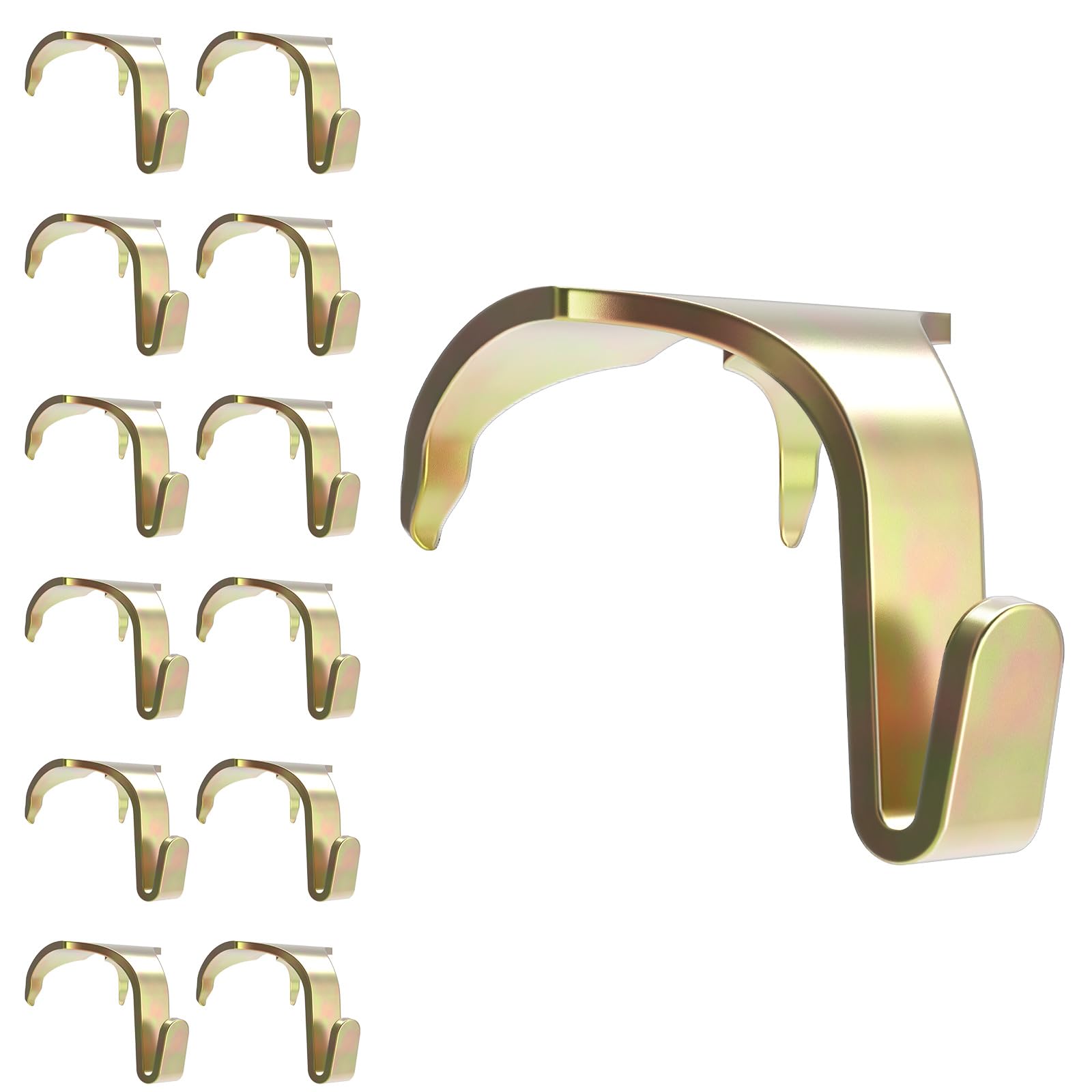 Photo 1 of 12 Pcs Molding Hooks for Picture Rails,Moulding Picture Rail Hangers Hooks for Art & Photos (Gold)