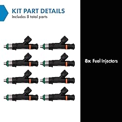 TRQ Fuel Injector Set Compatible with 2004 Ford F-150