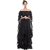 LTAKK Renaissance Dress Women Medieval Costume Victorian Dresses Peasant Gothic Fairy Witch Wedding Under Dress